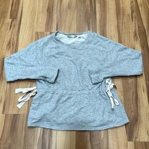 Athleta Sweatshirt, Gray, Cinched Waist, Drawstring, Size S